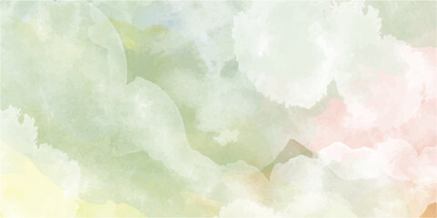 Abstract sky and clouds background, Vibrant clear sky with puffy and blurry natural clear clouds, watercolor background concept abstract cloudy sky 