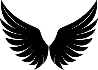 Fototapeta premium Pair of Wings Silhouette