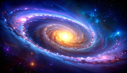 Cosmic Whirlpool: A Spiral Galaxy's Majestic Dance