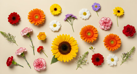 Vibrant summer flowers colorful floral arrangement bloom blossom garden