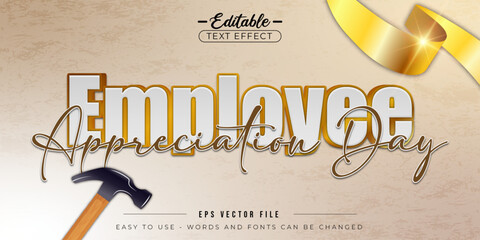 Employee appreciation day, editable text effect.