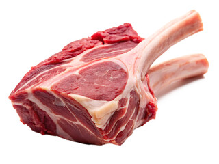 mutton back chop isolated on white background, PNG