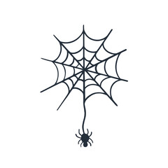 Creepy cobweb and spider clipart in hand-drawn style. Great for festive October projects,...