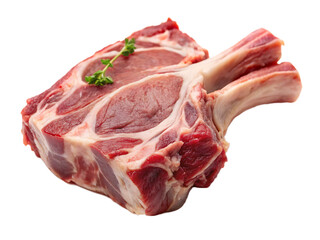 mutton back chop isolated on white background, PNG