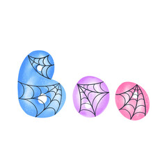 Watercolor Boo lettering with spooky details and pastel Halloween vibes. Perfect for festive...
