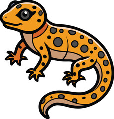 Salamander With Dotted Texture And Smooth Black O