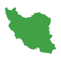 Naklejka premium Iran Map Boundary