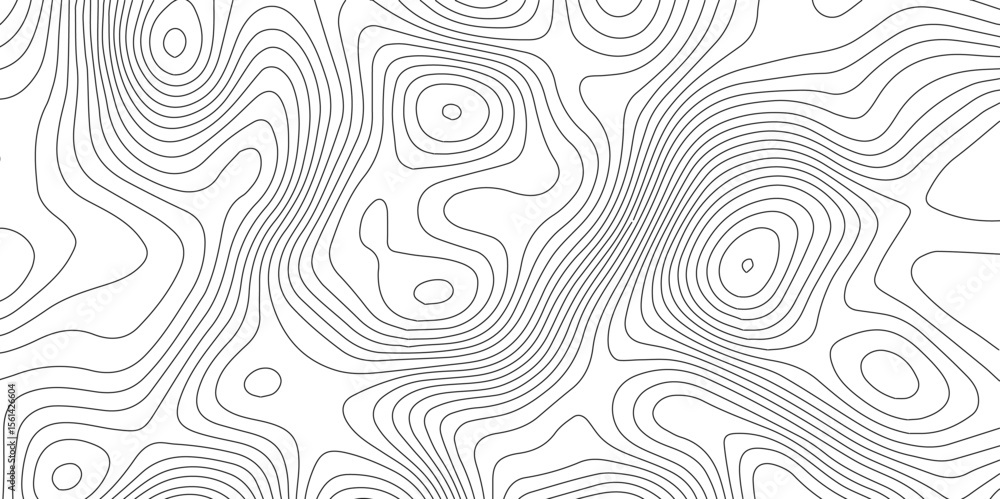 Aufkleber black and white topographic contour map background with sharp elevation lines.