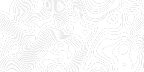 Gray topographic map background with white elevation wave line pattern.