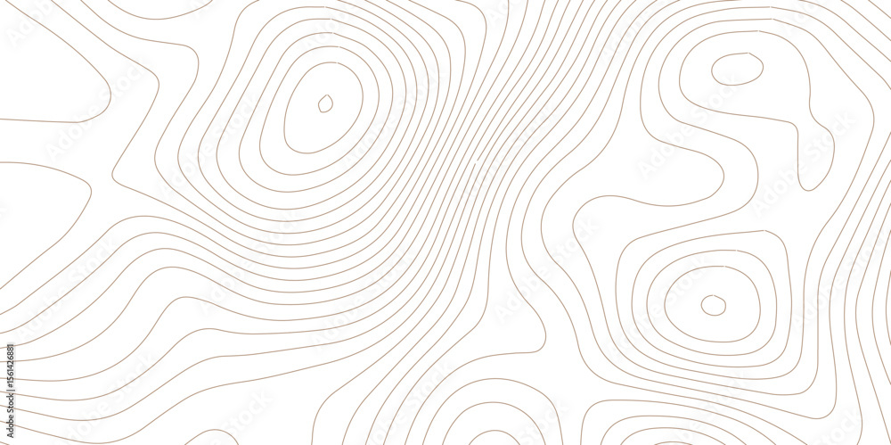 Poster minimal topography background in beige with flowing contour map lines.