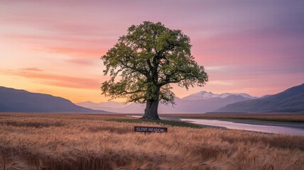 Obraz premium tree in the sunset