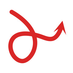 Hand drawn line arrow icon collection. Doodle markers of various curved linear arrows.