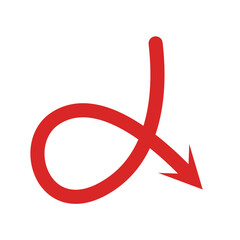 Obraz premium Hand drawn line arrow icon collection. Doodle markers of various curved linear arrows.