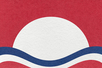 Flat patriotic paper texture background with white copy space, red and blue waves for 4th of July and Labor Day