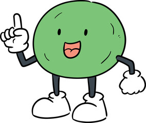 Illustration of green pea
