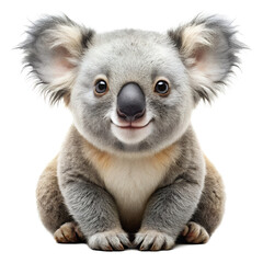 Fototapeta premium Koala cute face isolated on transparent background
