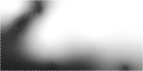 Abstract halftone gradient texture. Vector dotted grunge background for poster, overlay, cover, card. Pixelated retro backdrop