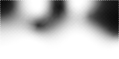 Abstract halftone gradient texture. Vector dotted grunge background for poster, overlay, cover, card. Pixelated retro backdrop