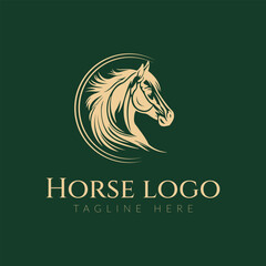 Horse logo vector icon illustration.