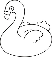 vector illustration of a swan