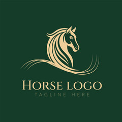 Horse logo vector icon illustration.