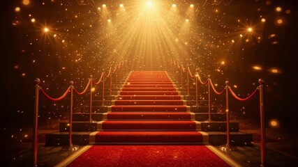 stage with red curtains and spotlight