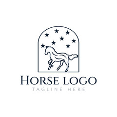Horse logo vector icon illustration.