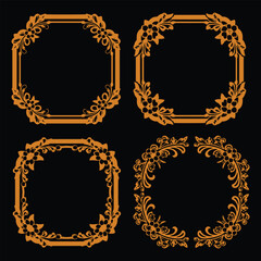 Timeless Floral Frames Premium Decorative Set Packs