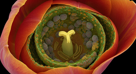 Obraz premium Storage Parenchyma Cells in Bulb of Tulip Plant