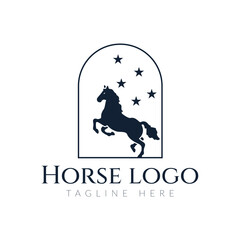 Horse logo vector icon illustration.