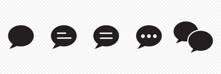 comment icon speech bubble symbol Chat message icons - talk message Bubble chat icon.  Trendy comment symbol.  