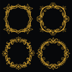 Refined Floral Frames Premium Decorative Set Packs for All Projects