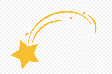 gold falling star icon . flat vector icon . Falling Star icons space element . eps 10