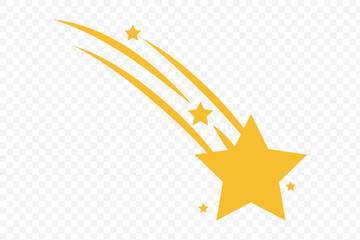 gold falling star icon . flat vector icon . Falling Star icons space element . eps 10 