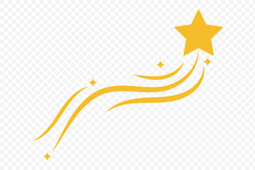 gold falling star icon . flat vector icon . Falling Star icons space element . eps 10 