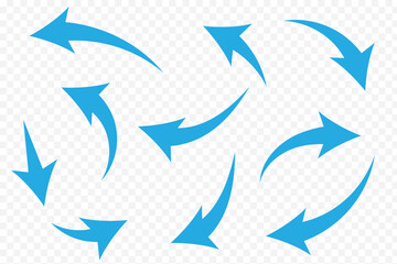 Curved arrow icons. curved arrows set. arrow symbol collection. Arrow icon set, arrow icon vector . 