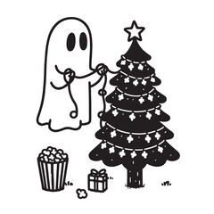 Christmas Ghost vector