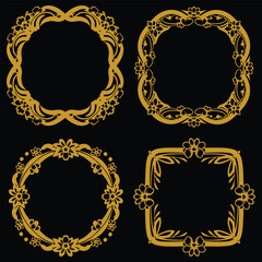 Fundamental Floral Frames Premium Decorative Elements Collection Versatile Formats