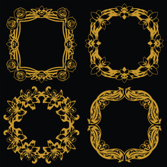 Polished Floral Frames Premium Decorative Set Packs Professional Look