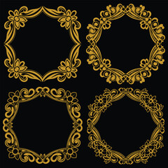 Ethereal Floral Frames Premium Decorative Elements Set Gentle Aesthetic