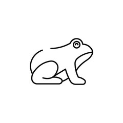 Frog icon design with white background stock illustration
