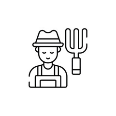 Gardener icon design with white background stock illustration