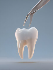 tooth on a white background