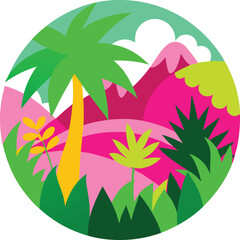 Naklejka premium sunset heart leaf sketch