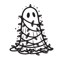 Christmas Ghost vector