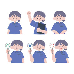 医療職表情6種セット