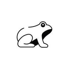 Frog icon design with white background stock illustration