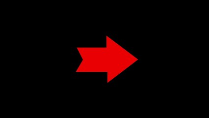Red Arrow Pointing Right on Black Background direction