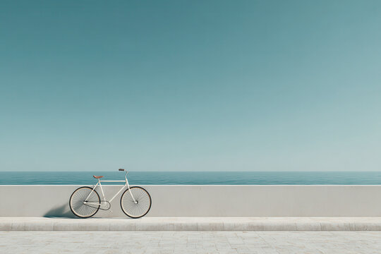bicycle on the beach - Powered by Adobe