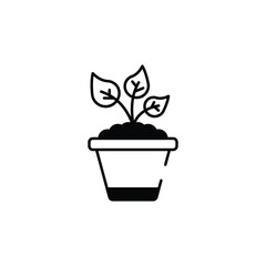 Plants icon design with white background stock illustration
